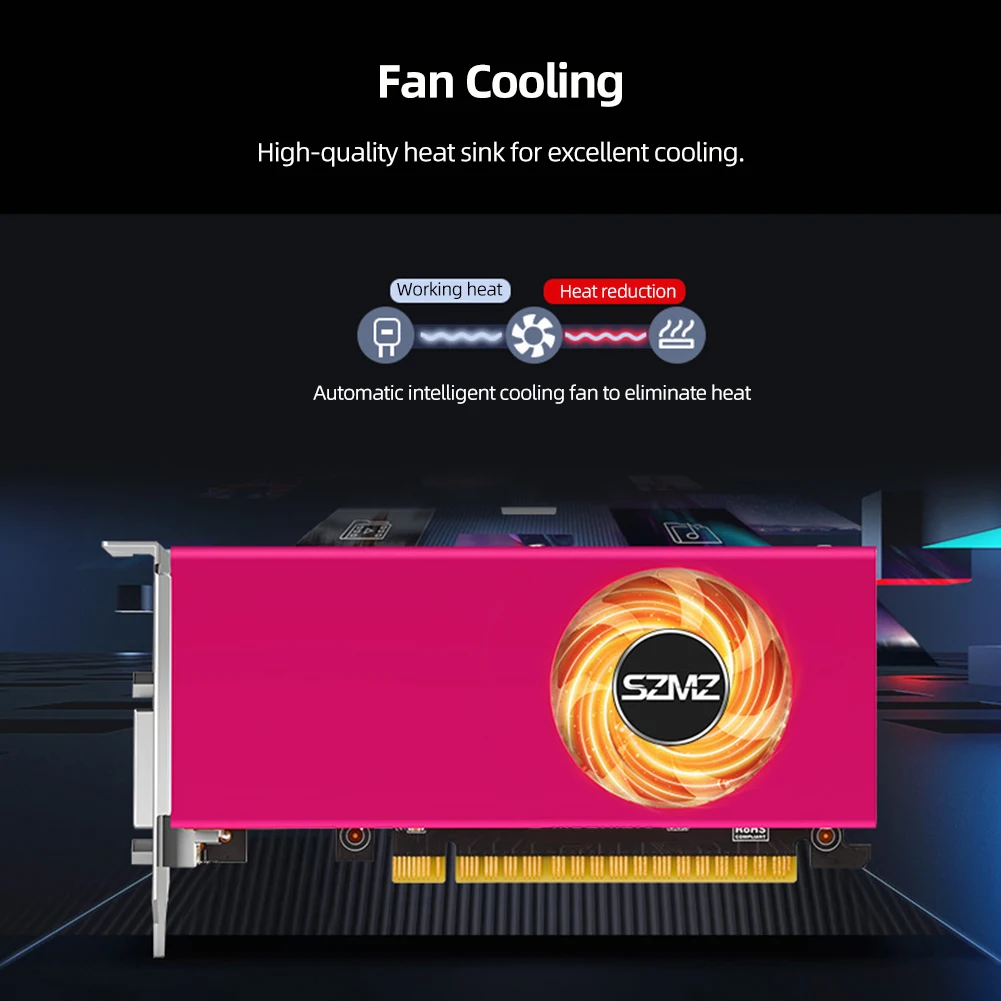 ビデオコンピューターグラフィックスカード,993MHz (gt740),ロープロファイル,16x,ddr5,HDMI互換インターフェイス