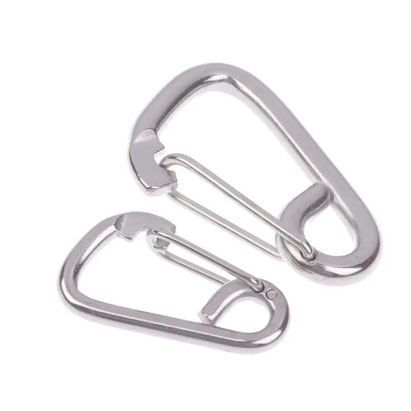 بسيطة الفولاذ المقاوم للصدأ الغوص مشبك كليب الثقيلة التخييم حلقة تسلق السنانير في الهواء الطلق السلامة الغوص مشبك كليب