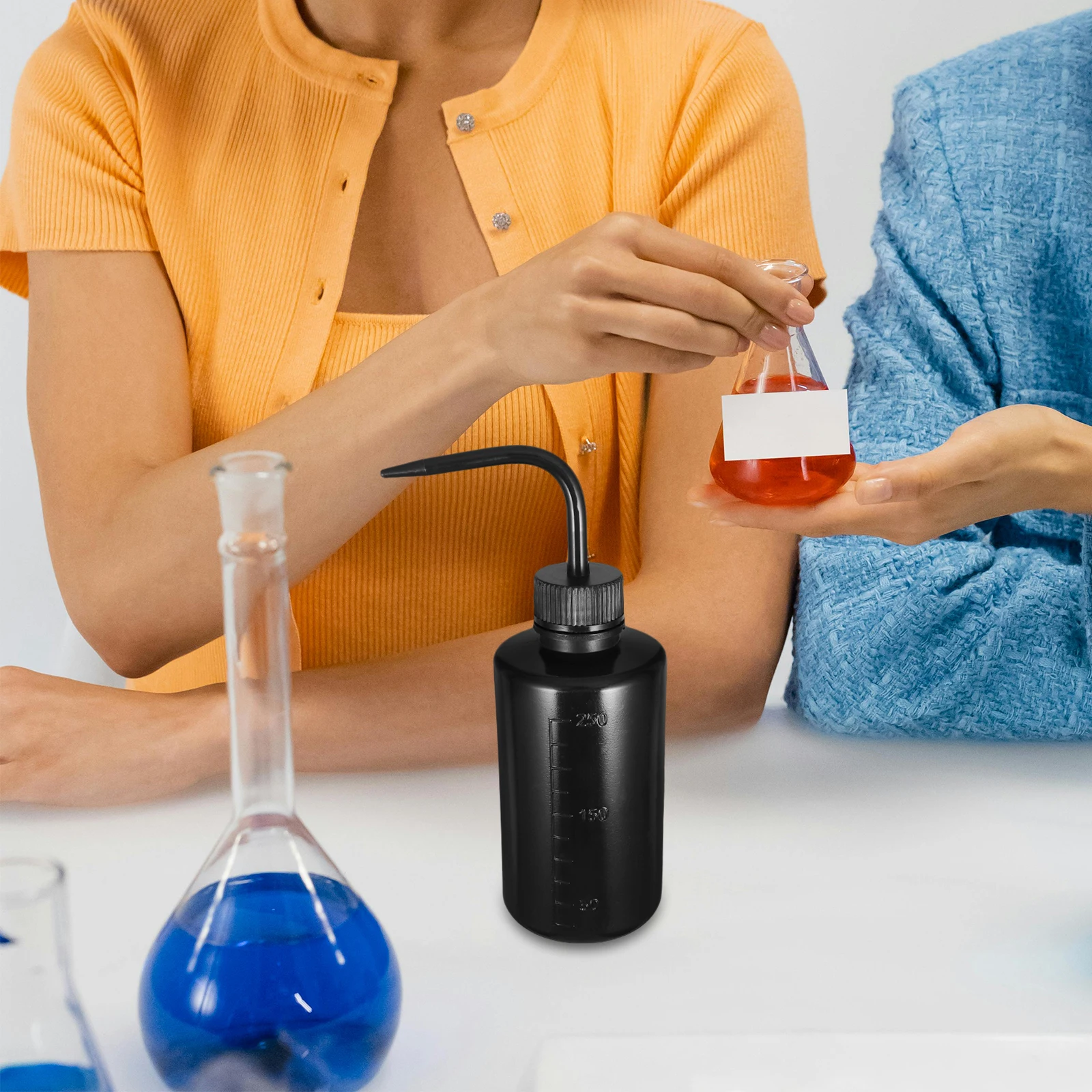 4 Pcs Wash Bottle Plastic Bottles with Nozzles Automatic Eyelash Small Lab Squeeze Travel Graduated