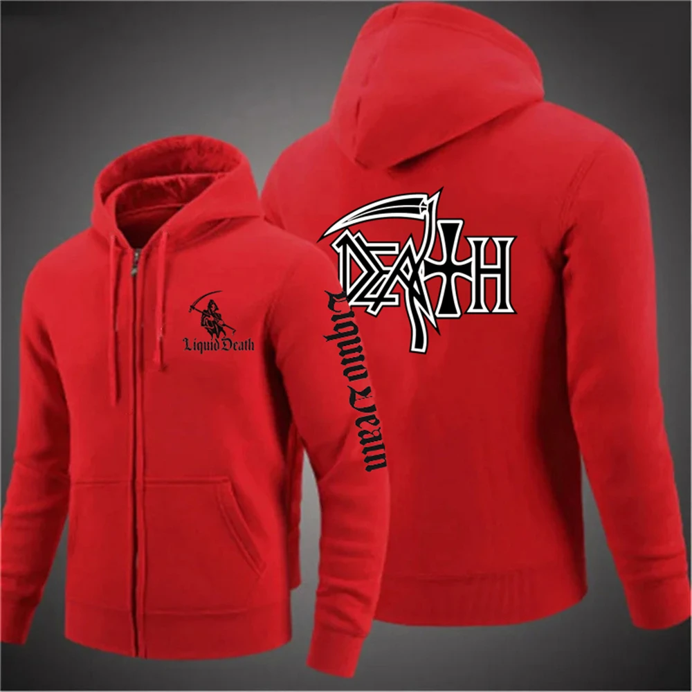 Death Rock Band Heavy Metal Printed2025New Men's Spring Autumn Coats Sleeve Leisure High Quality Sweatshirt Zipper Hooded Jacket - Image 4