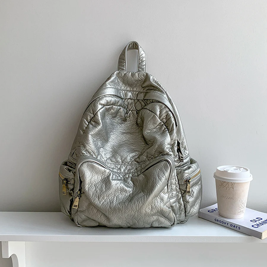 Women High Quality Leather Backpacks Vintage Female Shoulder Bag Sac a Dos Travel Ladies Bagpack Mochilas School Bags For Girls