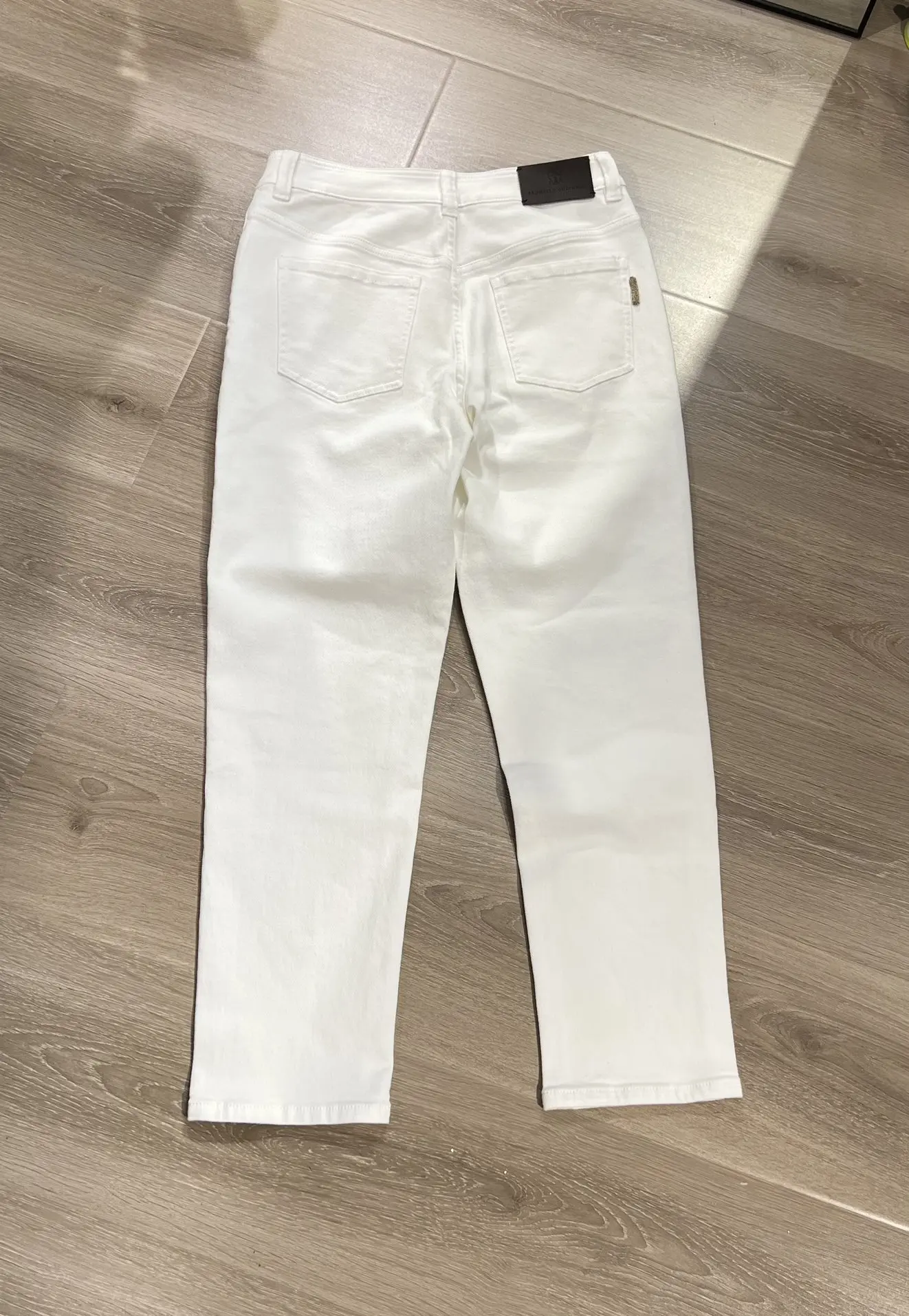 B * C Dames Kokerbroek Casual Mode Hoge Taille Witte Jeans Geavanceerde Gevoel Vrouw Slim Fit Broek Skinny Broek