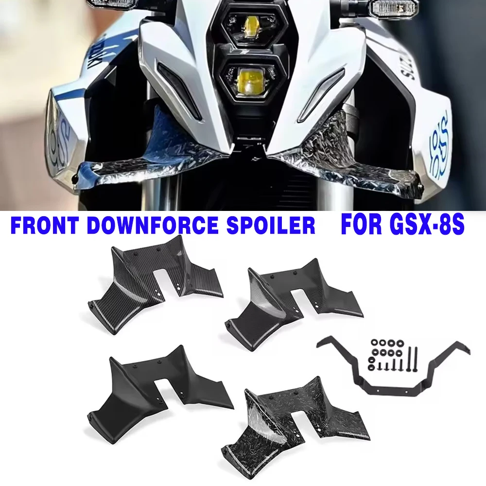 For SUZUKI GSX-8S GSX 8S GSX8S GSX 8 S 2023-UP Front Downforce Spoiler Naked Frontal Spoilers Winglet Aerodynamic Wing Deflector