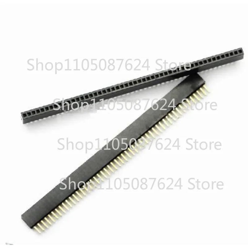 VV  10pcs 50-Pin 50P 1.27mm Single Row Straight Female Pin Header Strip