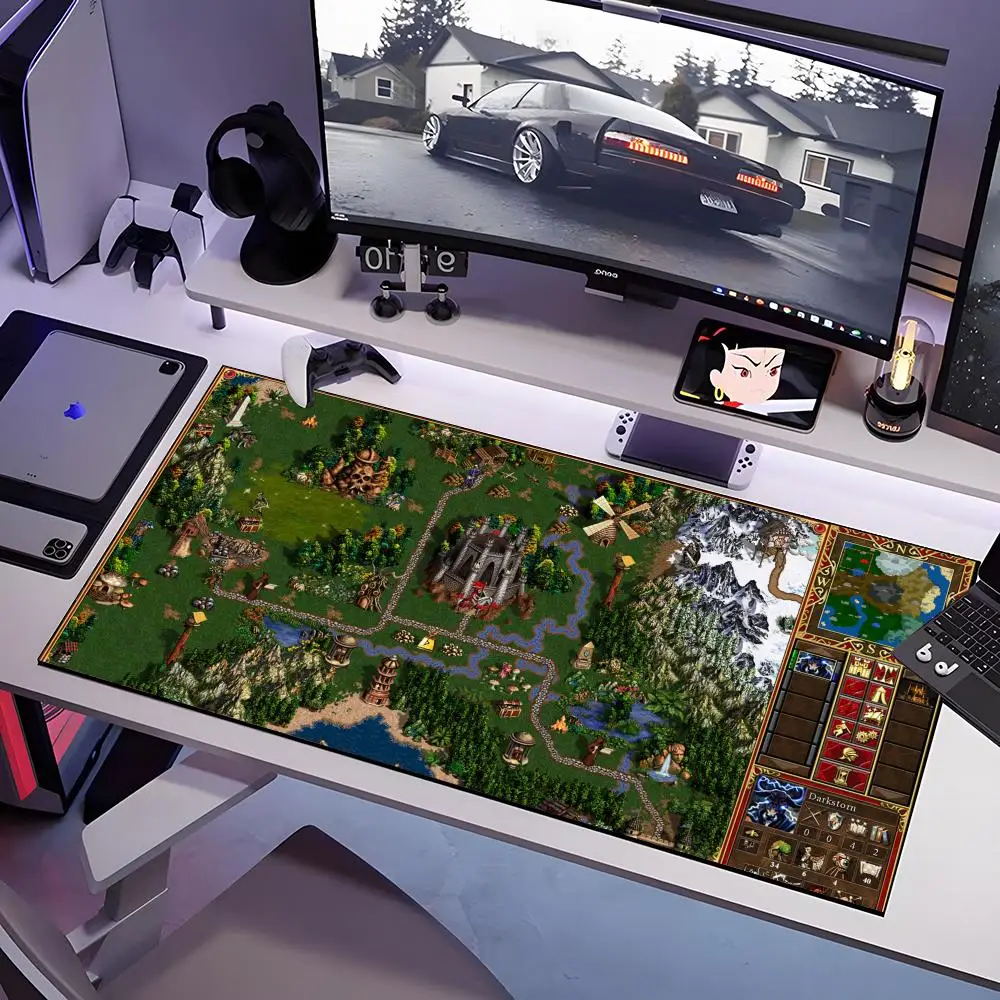 لوحة ماوس أبطال مايت آند ماجيك 3 كبيرة مضادة للانزلاق من المطاط للألعاب لوحة مكتب متينة بحافة سميكة مناسبة للمكتب