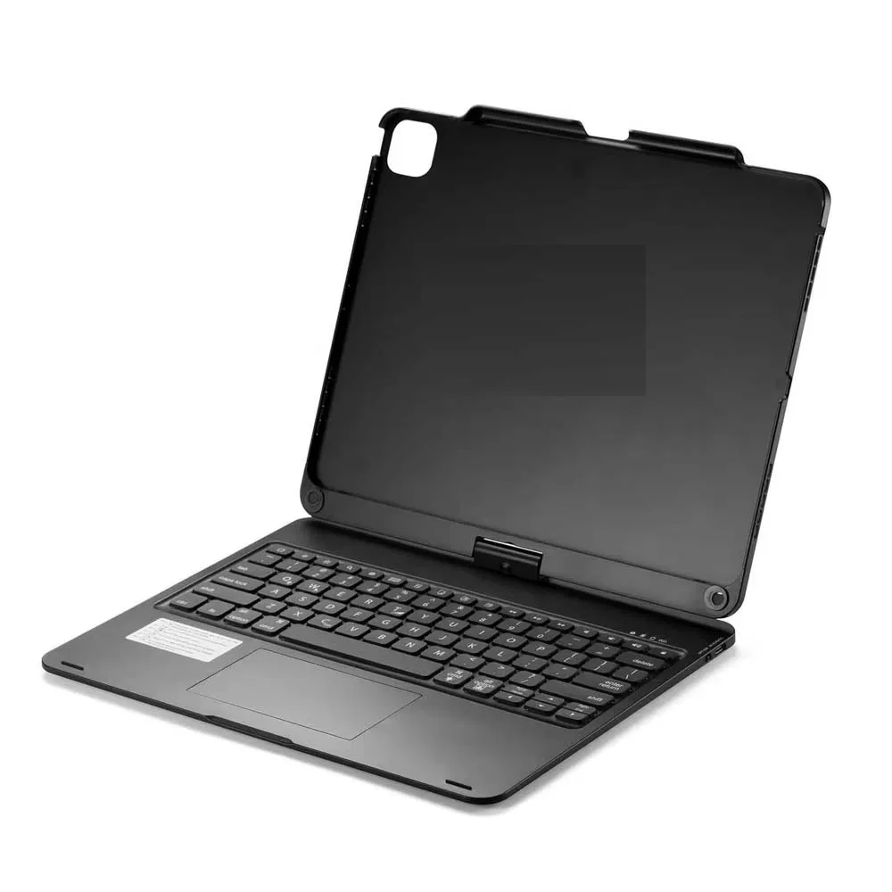 for iPad Pro 12.9inch with Bluetooth Keyboard Case 360 Degree Rotatable RGB Backlight Foldable Stand with Pen Slot Protect Cover