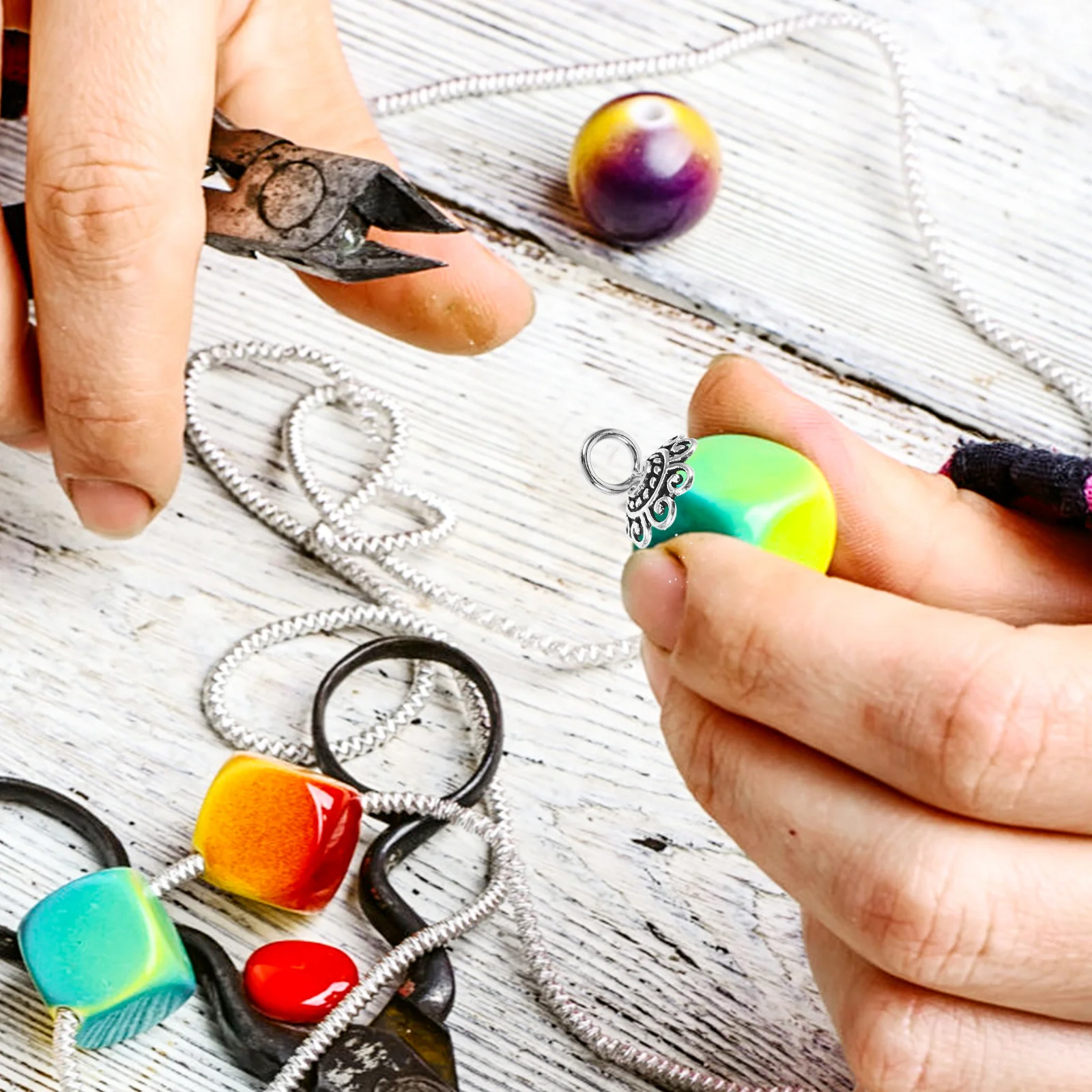 

1Set DIY Jewelry Making Beads Caps Eye Pin Loose Charms for Necklaces Bracelets Home Decor Unique Gift Screw Eye Pin