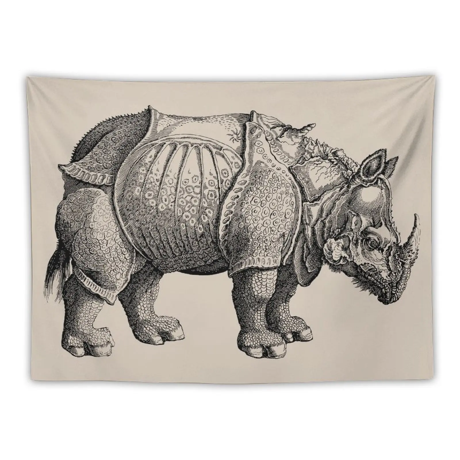 New  Rhinoceros by Albrecht Dürer Tapestry Nordic Home Decor Room Decorating Aesthetic Room Decorations Aesthetics