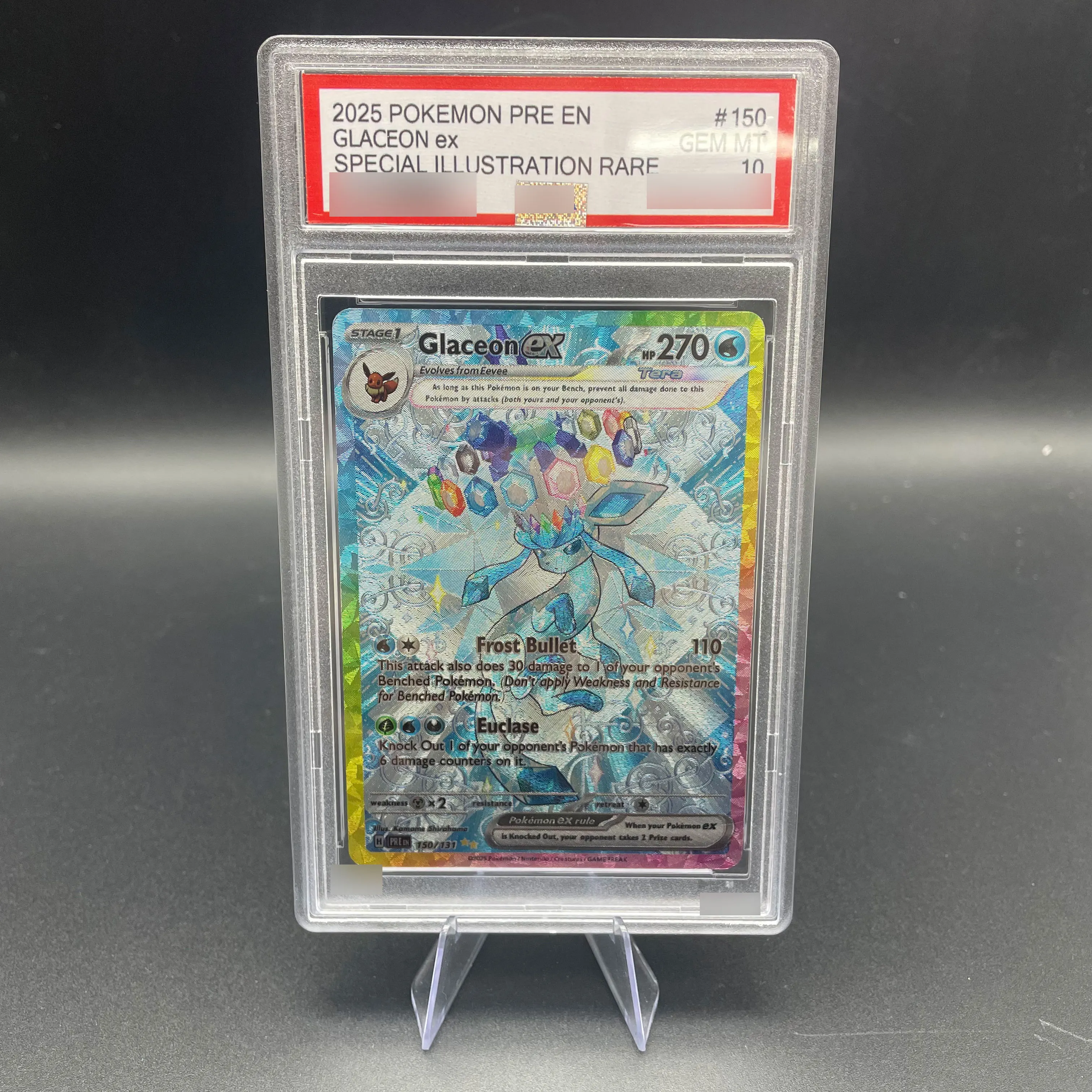 

Diy 1 шт. Ptcg специальная иллюстрация редкая коллекционная карта GLACEON Ex 10 точек рейтинг карты английская версия аниме игровая карта подарок