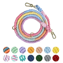 Dog Leash Handmade Braided Rope, 250cm Strong Cotton Rope Dog Leashes Heavy Duty Leash for Small Medium Large Dog Walks Training