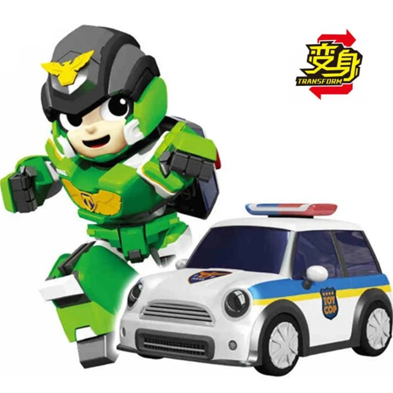 Transformation Auto Toy Cop Justice Rescue Team Car Transform Robot Mech Deformation Vehicle Action Figure Kids Toys child Gift