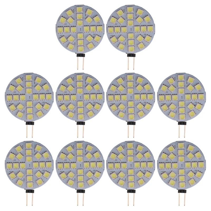 A76X-10PCS 4.8W G4 Socket 5050 SMD Mini Led Bulb On DC 12V Replace Halogen Bi-Pin Lamp LED Bulb