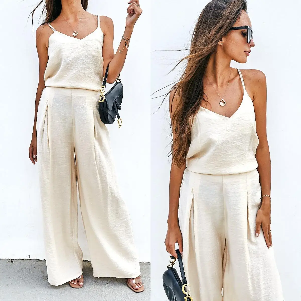 

Хит продаж: Женский повседневный спортивный костюм-двойка (брюки и топ) для осеннего сезона 2025 – модный и стильный.