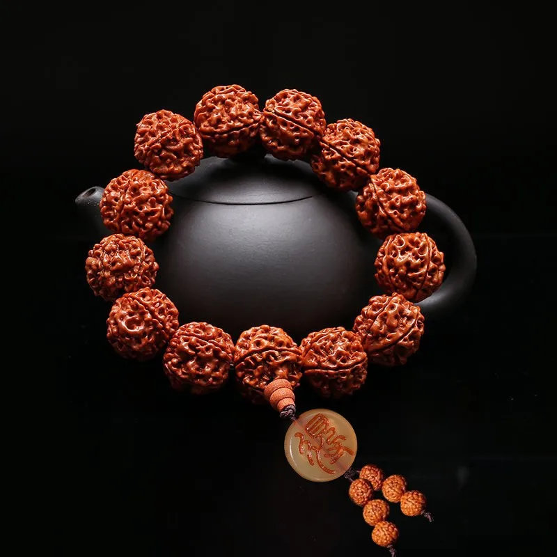 Nature Vajra Bodhi Rudraksha Bracelets Men Meditation Mala Bead Bracelets for Women Jewelry New Prayer Tibetan Buddhism Bracelet