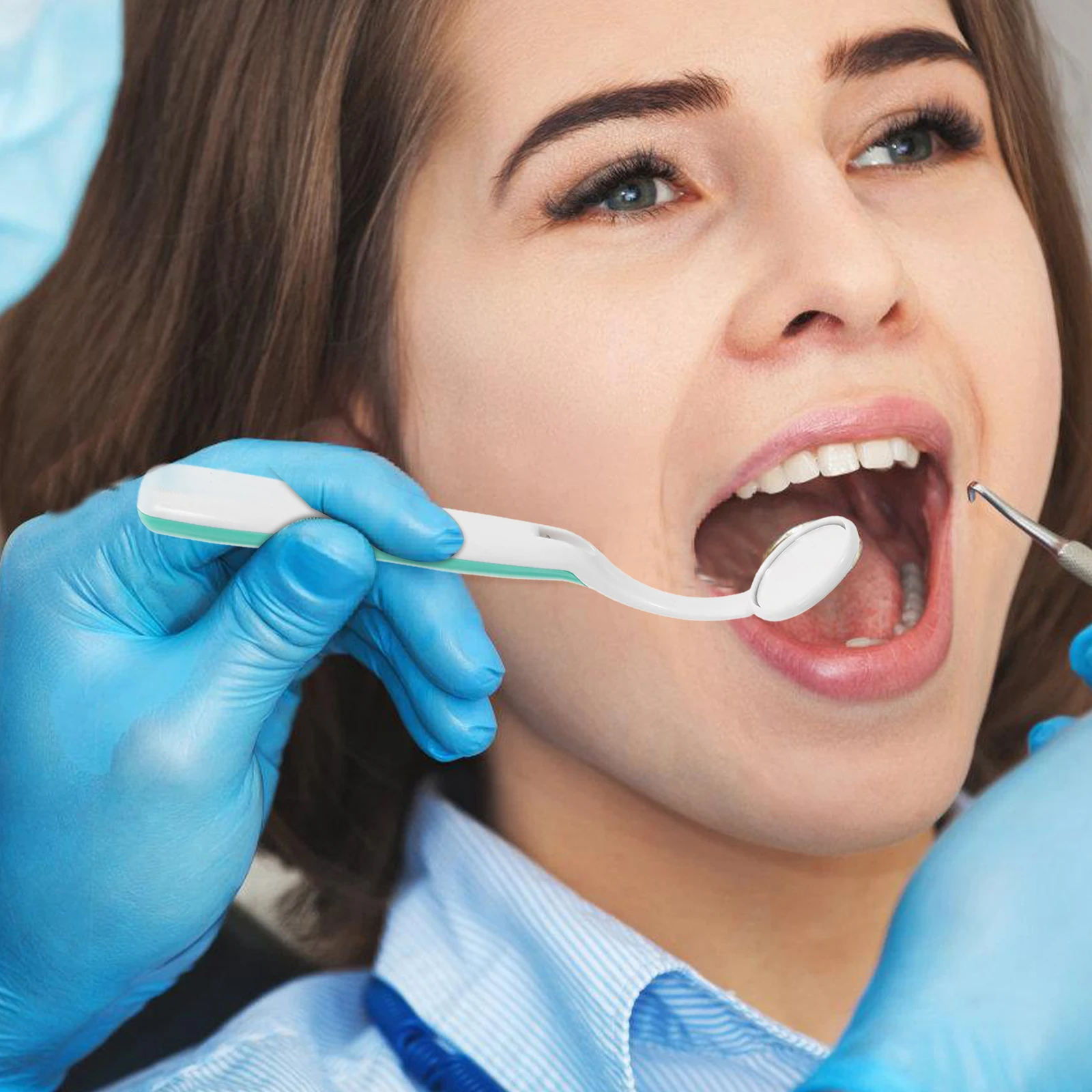 

Lamped Oral Mirror Inspection with Light LED Mouth Mirrors Tooth Beauty Instrument