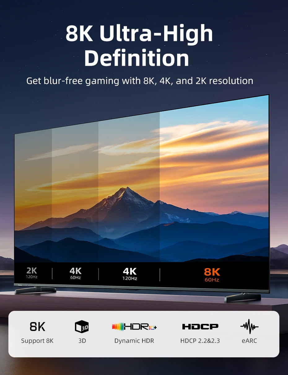 CABLETIME 8K HDMI Adapter Stecker auf Buchse Konverter Adapter UHD2.1 Unterstützung 8K HDMI 2.1 4K 120Hz 48Gbps für HDTV Laptop PS5 – Detail 5
