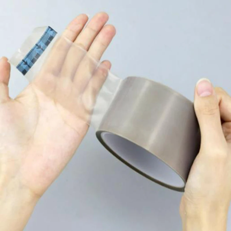 10M 300 Degree Pure Film PTFE High Temperature Resistance Adhesive Tape Cloth Heat Insulation Sealing Machine Thickness 0.08mm