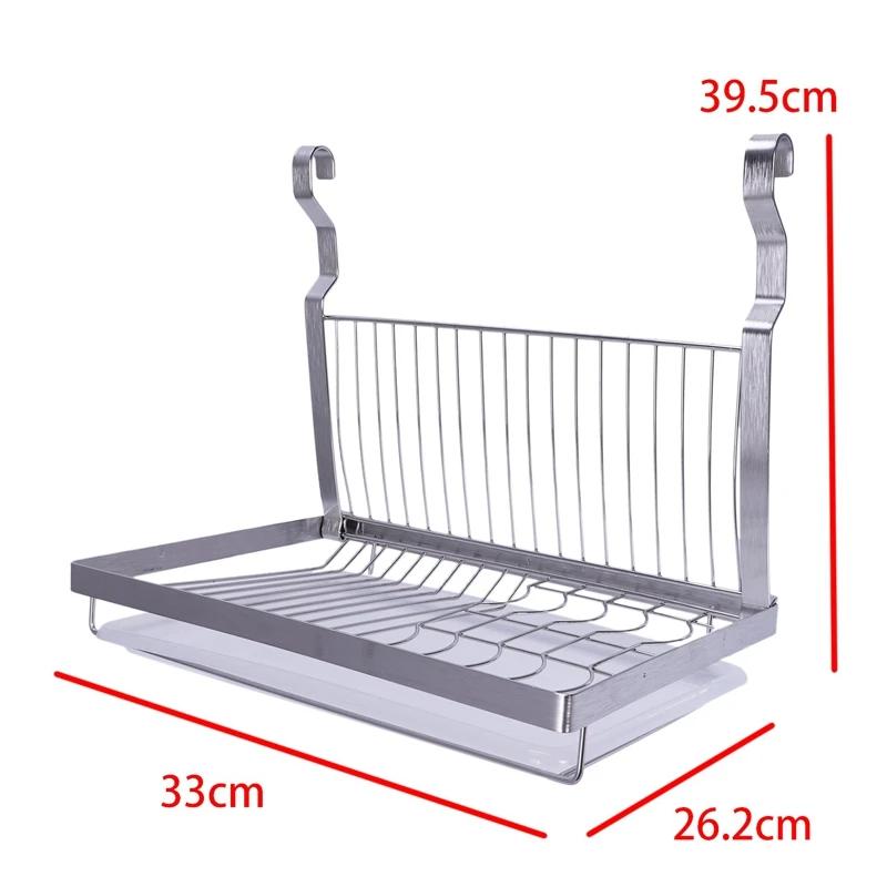 Imagem -05 - Folding Hanging Dish Rack Tigela de Drenagem Organizador de Pratos Armazenamento de Cozinha Prateleira de Louça Aço Inoxidável