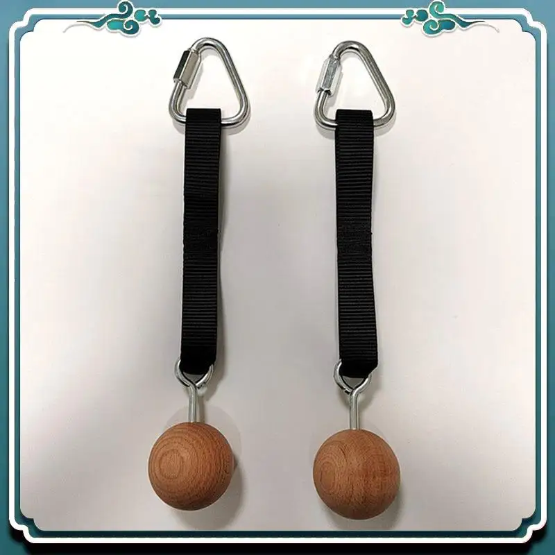 

Reliable Wooden Handle Pull Up Ball Grip Finger Strengthener Exerciser Arm Muscle Strength Workout Climbing Fitness Accessories