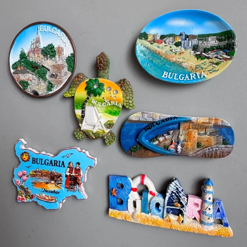 Europe Monaco Bulgaria  Fridge Magnet Tourist Souvenir  Refrigerator Magnets Sticker Imanes Para El Refrigerador Home Decor view 3