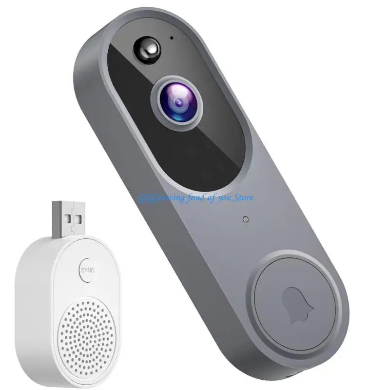 H9EB Kamera Bel Video Nirkabel Bicara 2 Arah dengan Lonceng Penyimpanan Awan Bel Pintu Pengawasan Dalam Ruangan Luar Ruangan