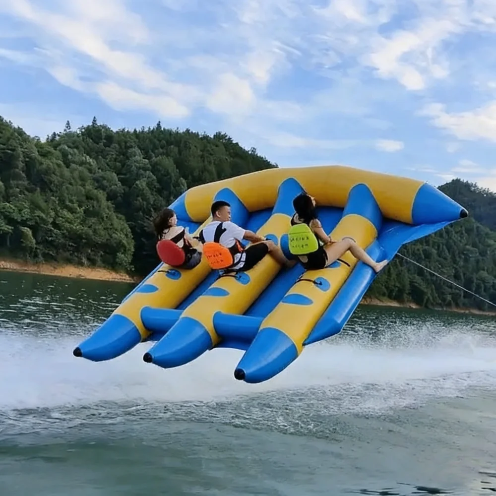 

Factory Wholesale Water Towing Tube Banana Boat Inflatable Fly Fish Manta Ray for Sale
