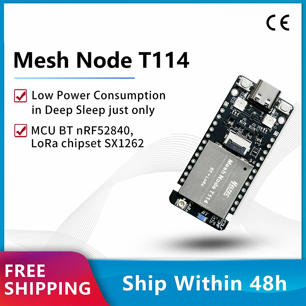 Mesh Node T114 Meshtastic Tracker Nordic nRF52840 SX1262 GPS LoRaWAN LoRa for Arduino Positioning Devboard Low Power BLE WiFi