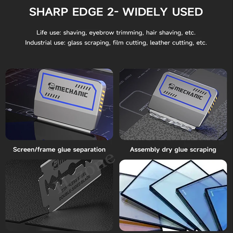 MECHANIC FR2 mobile phone repair with high toughness double-sided blade LCD screen OCA glue cleaning and removal scraper tool