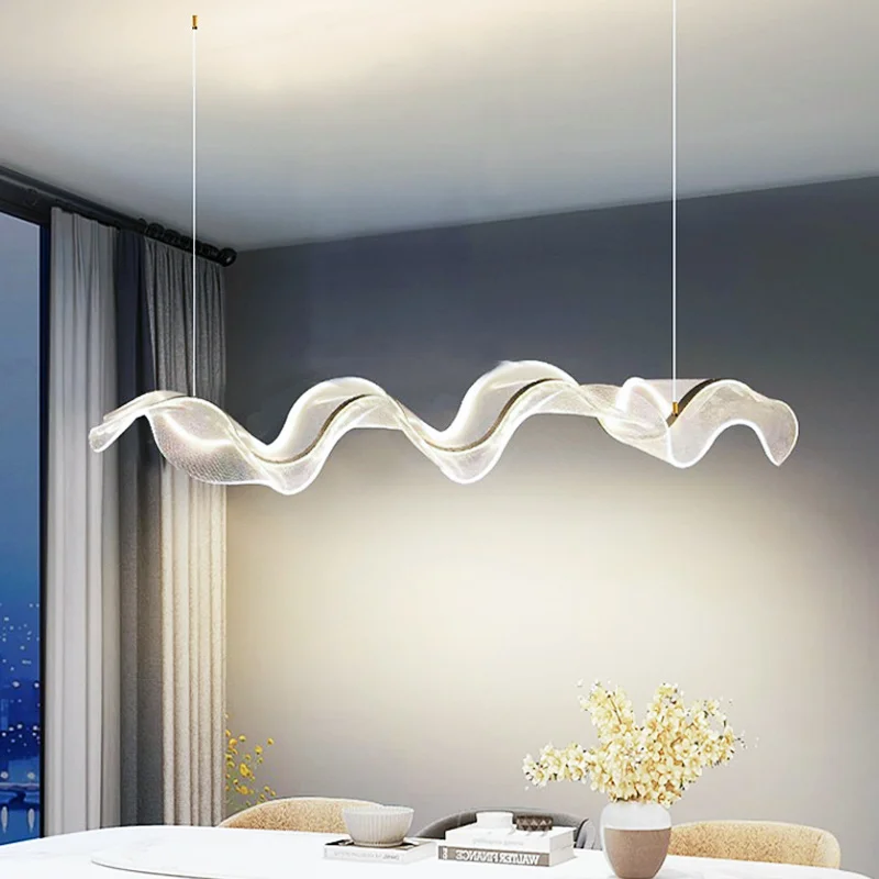 Nebulyth LED Nordic Acrylic Pendant Light ForDining Room Office Modern Designer Decor Hanging Lamp