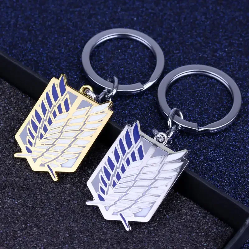 Anime Attack on Titan Enamel Badge Pendant Decoration Keychain for Women Men Shingeki No Kyojin Cosplay Jewelry Accessories Gift