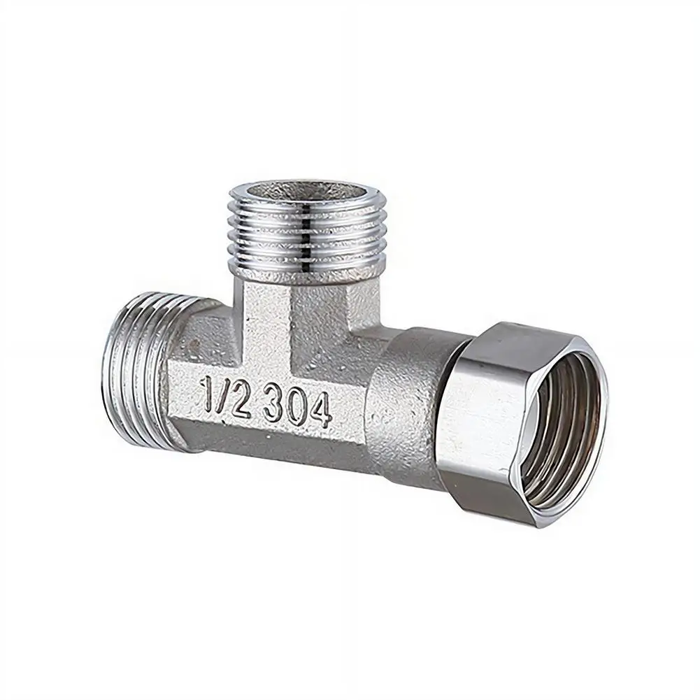 T Adapter 3 Ways Valve For Diverter Bath Toilet Bidet Sprayer Shower Head/G1/2 Fitting 4 Points 3 Way Device Nozzle Converter