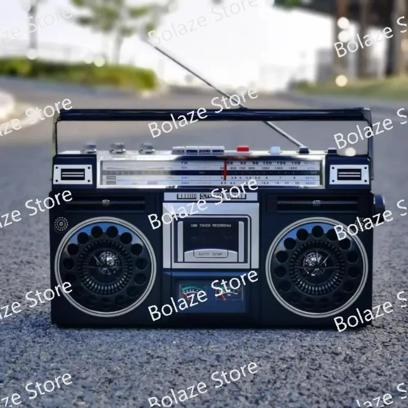 Retro Bluetooth stereo tape recorder, dual channel, retro cassette