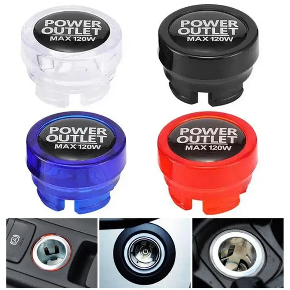 Car Socket Plug Cover Power Outlet Button Cap Auto Cigarettes Lighters Plug Dustproof Lid Covers ABS 2.6*2*1.8cm Vehicle Parts