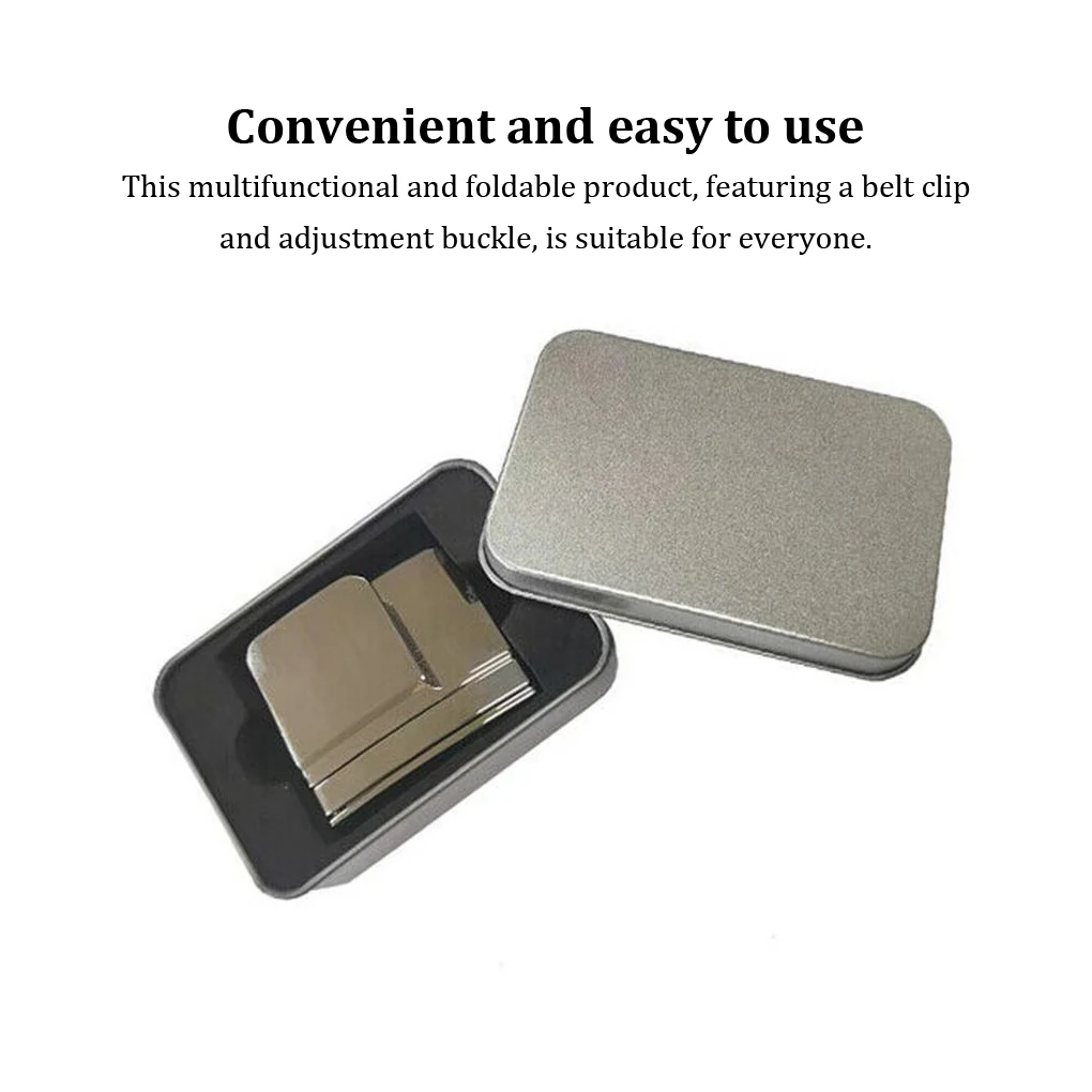Belt Clip Foldable Belt Clip For Convenient And Easy Adjustment Suitable For Everyone Belt Buckle silver