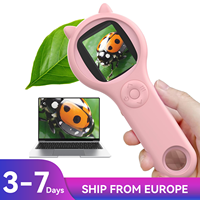 Kids Microscope Portable Handheld Magnifying Digital Microscope for Children Educational Science Toys Christmas Birthday Gifts
