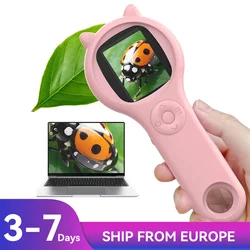 Kinder mikroskop tragbare Hand vergrößerung digitales Mikroskop für Kinder pädagogische Wissenschaft Spielzeug Weihnachten Geburtstags geschenke