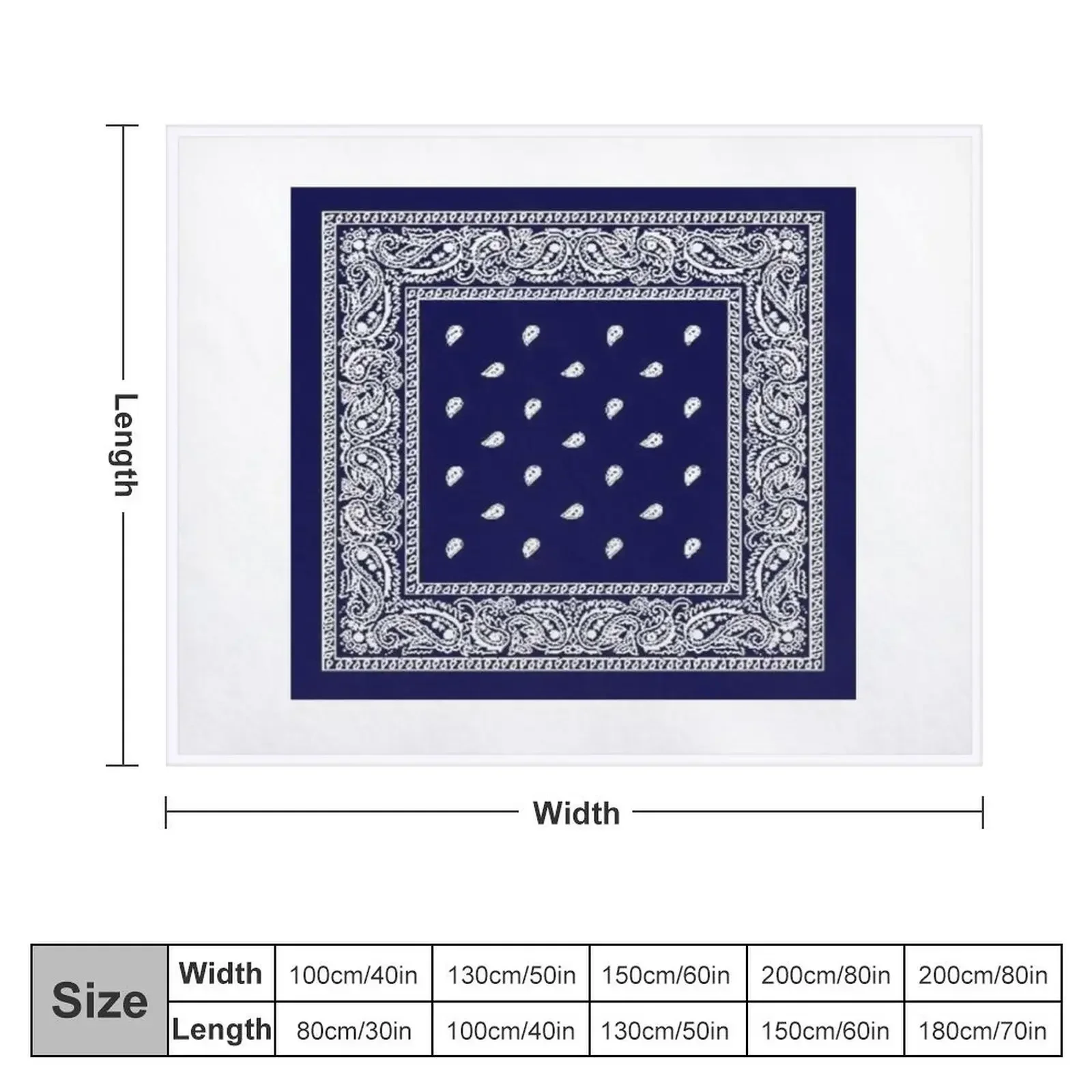 Crips - Bandana Patern Throw Blanket blankets ands blankets and throws Nap Blankets