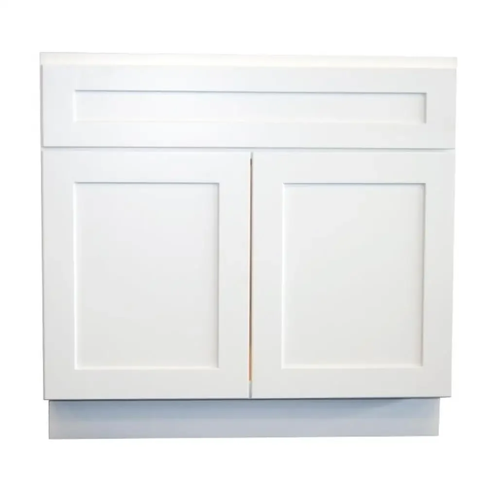 Shaker Style Bathroom Vanity Cabinet 36 Inch RTA White Sink Base Soft Close Dovetail Drawer Shelf