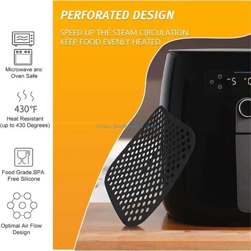 

MOLF Carbon Steel Steaming Rack Kitchen Tool for 5.8Qt Air Fryer