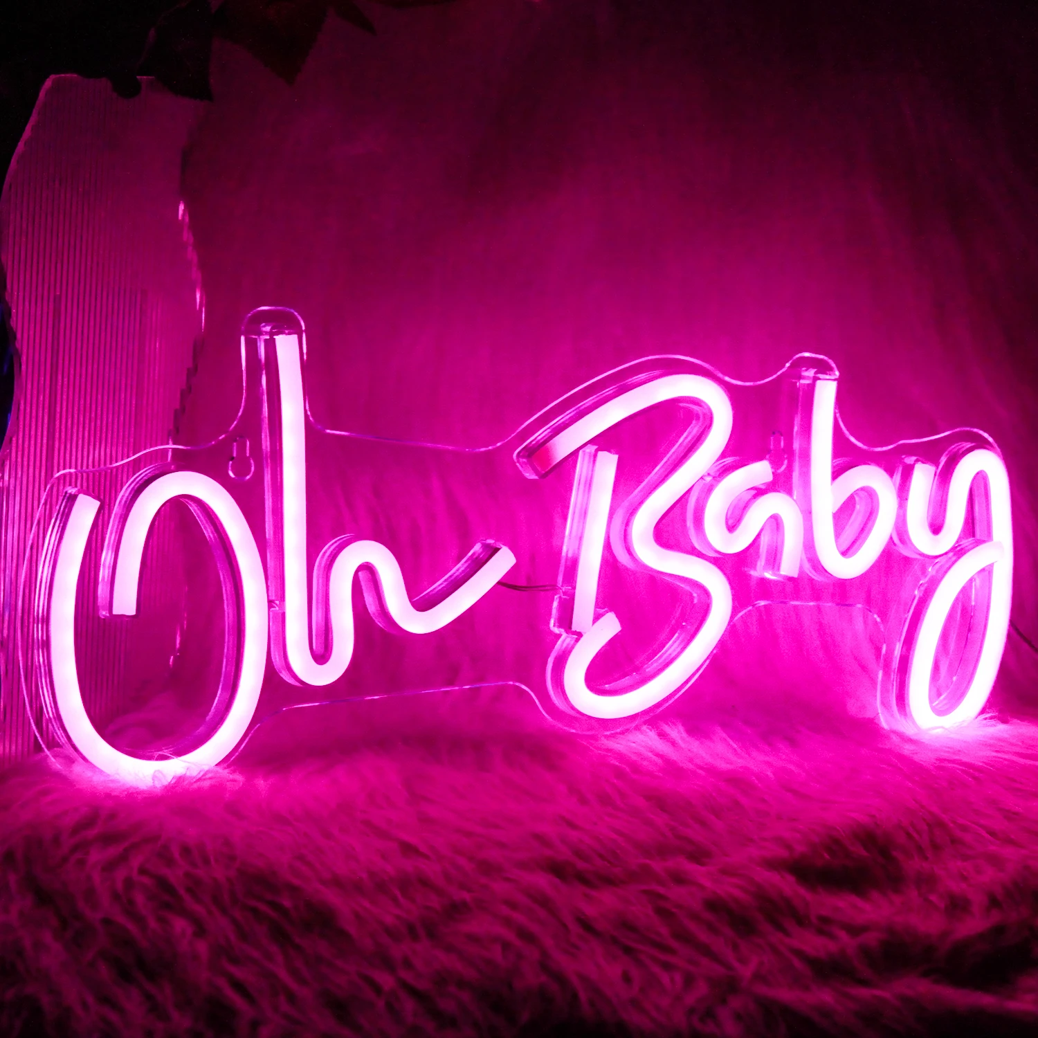 Oh Baby Neon Led Signs USB Powered For  Kids Room Bedroom Decor Baby Nursery Room Decor Birthday Party Baby Shower Room Lamps