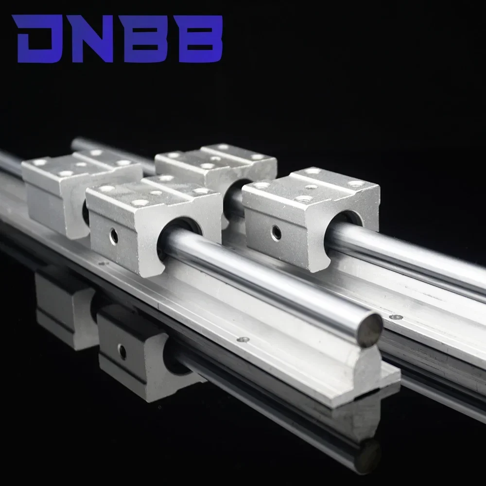 2set Linear Rail SBR16 300 350 400 450 500 550 600 700 800 900 1000mm 2pcs Linear Guide SBR16 + 4pcs SBR16UU Blocks for CNC