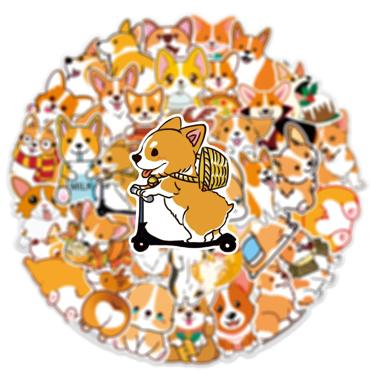 10/25/50pcs Cute Corgi Dog Meme Graffiti Stickers Cartoon for DIY Scrapbooking Phone Laptop Travel Luggage Helmet Water Bottle