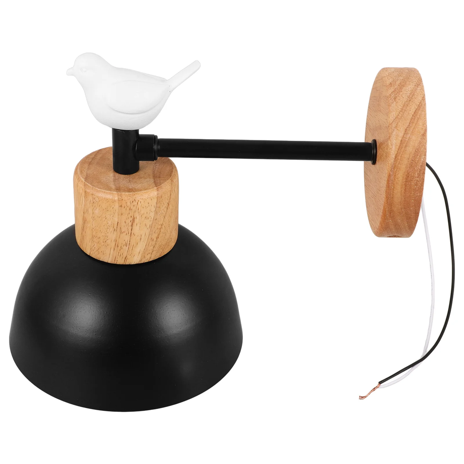 

Nordic Wall Lamp Modern Minimalist Bedroom Living Room Hallway Wooden Shade LED Warm Light Bedside Reading Fixture
