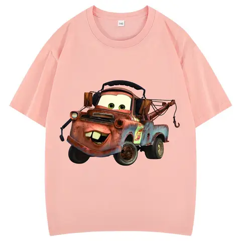 Disney Barn Retro T-shirt Blixten McQueen Bil Tryckt T-shirt Neutral Avslappnad T-shirt Harajuku Estetik 12 best sales Rick och Morty Lego - №11