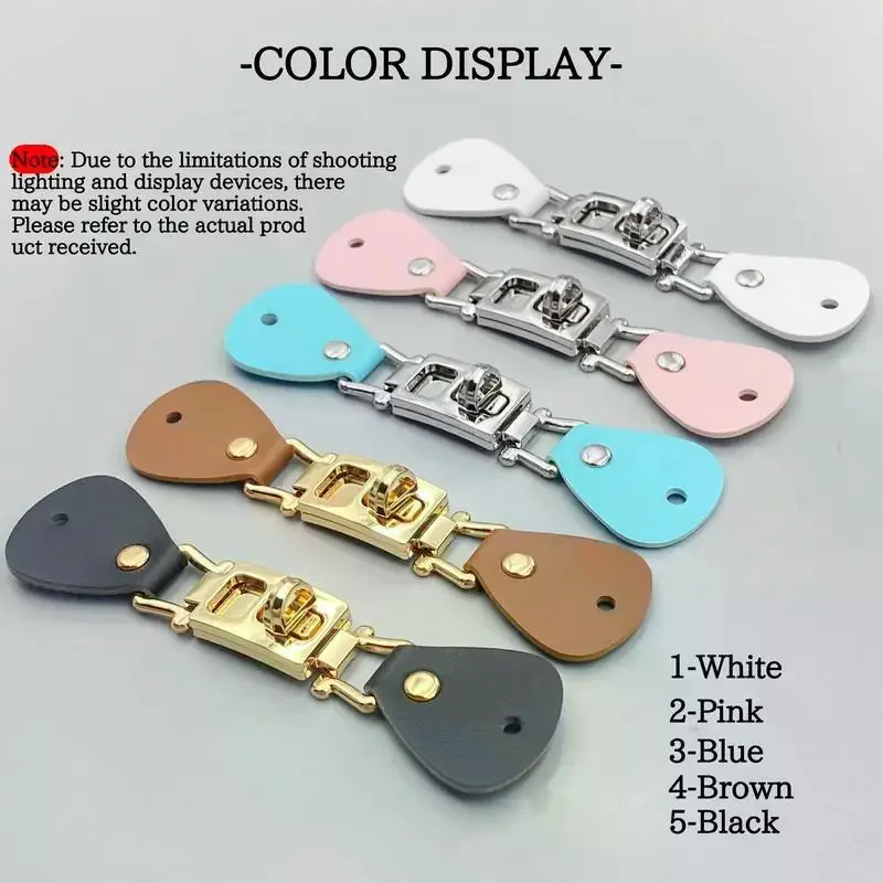 PU Leather Turn Lock Clasps High Quality Golden Metal Fittings for DIY Handbag Backpack Craft Repair Parts