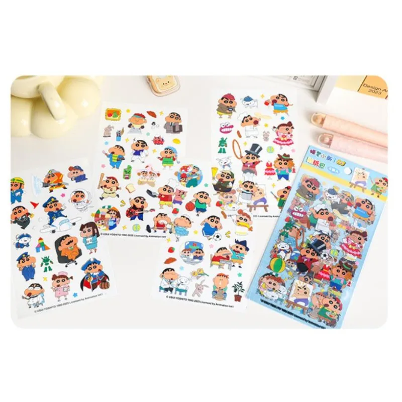 Paquete de pegatinas de Shin chan de crayón caliente, pegatinas profesionales de la serie de disfraces para mascotas, pegatinas de Material DIY sin corte creativo, regalos