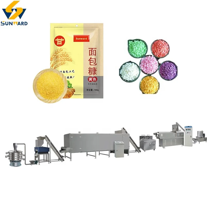 Línea de Producción de Pan Rallado en China, Equipo de Maquinaria para Pan Rallado, Extrusora, Precio de Planta, Personalizable