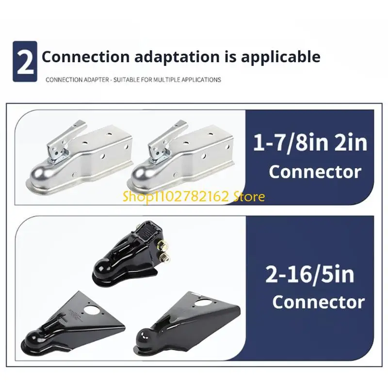 547B Sturdy Powder Coated Trailer Hitch Lock Trailer Hitch Security Lock Suitable for 2 5/16 Inch & 2 Inch Couplers