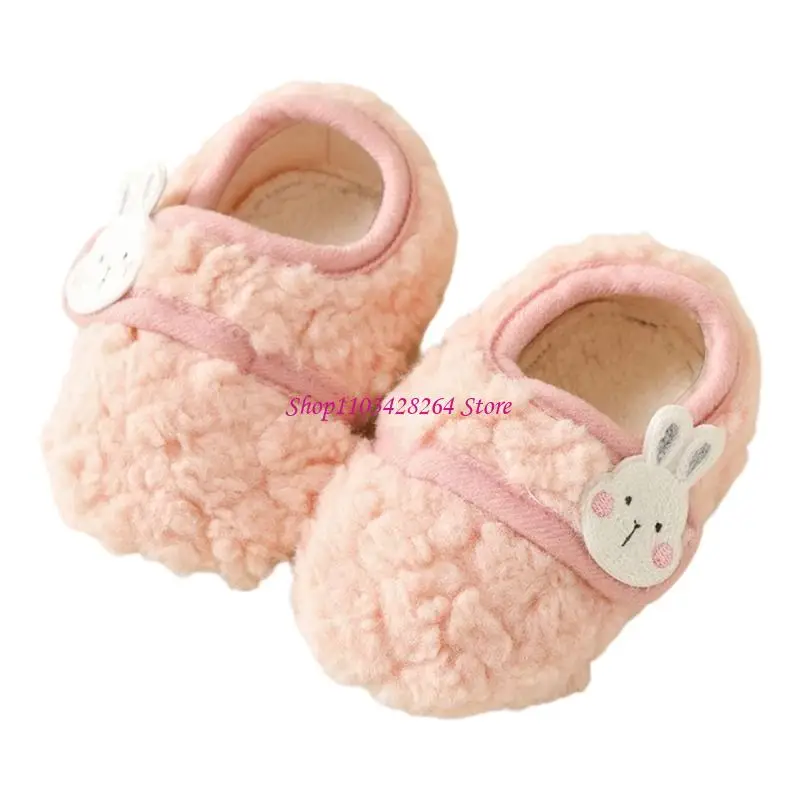  Baby Shoes Soft Soles Cartoon Animal Pattern Shoes Thermal First Walking Shoes