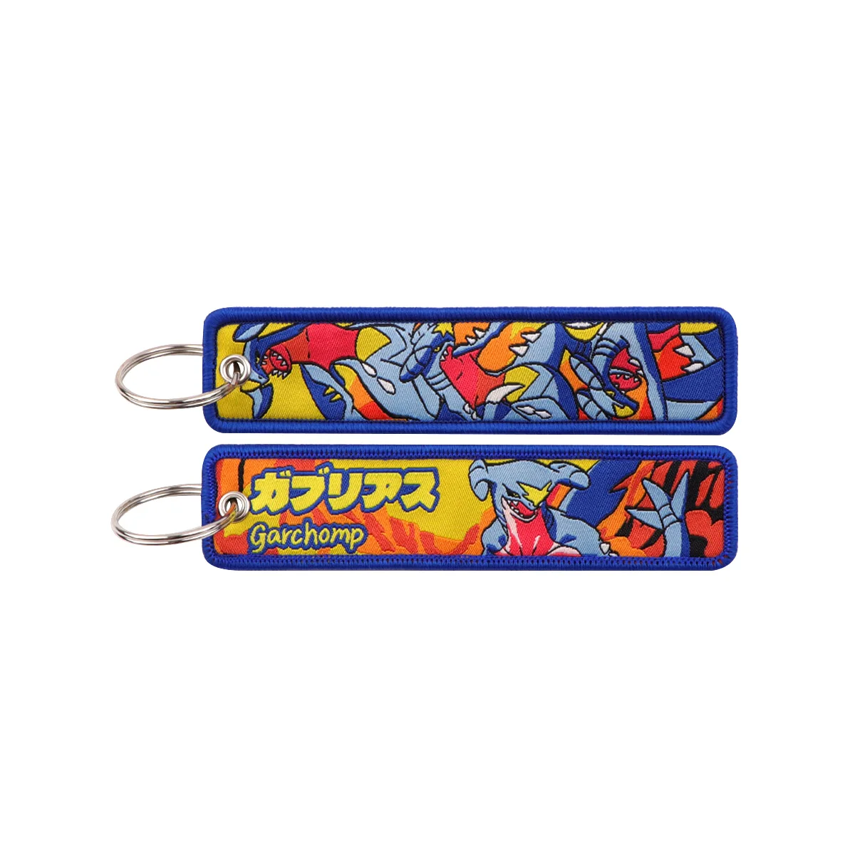 Japanse Anime Game Monster Key Tag Borduren Sleutelaanhangers Houder Mannen Vrouwen Sleutelhanger Sleutelhanger voor Motorfietsen Accessoires